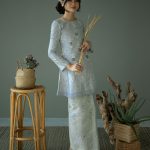 Raisa Brocade Tenun Pesak - Lilac Grey
