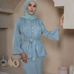 Aiyla Modern Kurung - Baby Blue