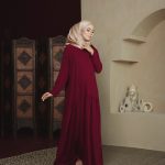 Aria Long Dress - Maroon