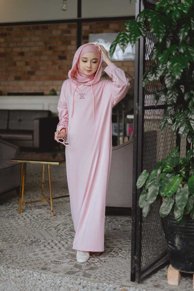 Saori Hoodie Dress - Bubblegum