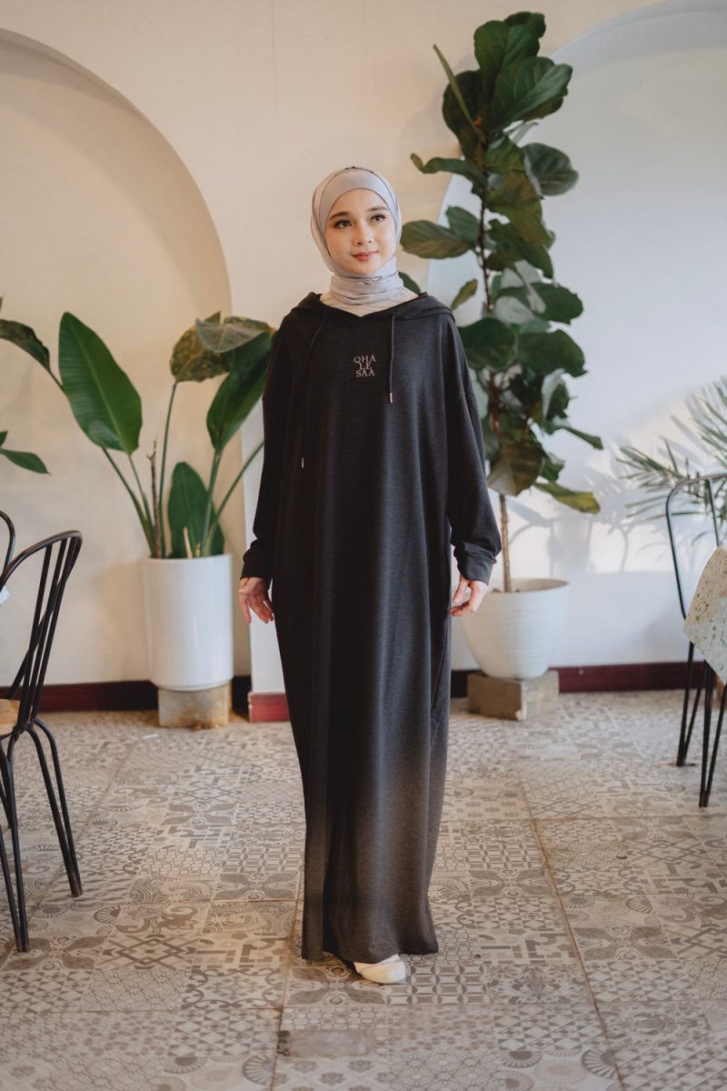 Saori Hoodie Dress - darkgrey