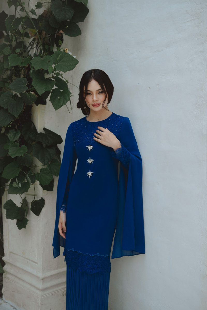 Elysia Long Kurung - Royal Blue