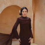 Laelia Drapes Kurung - Rich Brown