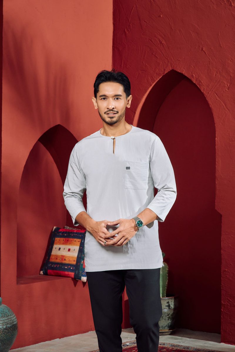 Rumii Johor Tops - Grey