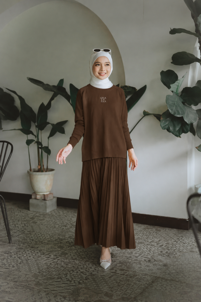 Sora Knit Set - Rich Brown