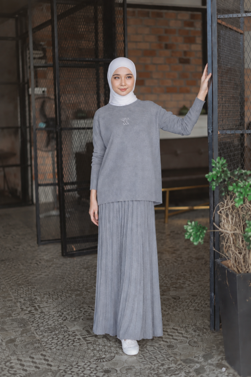 Sora Knit Set - Cool Grey