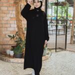 Saori Hoodie Dress - Black