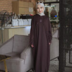 Saori Hoodie Dress - Rich Brown